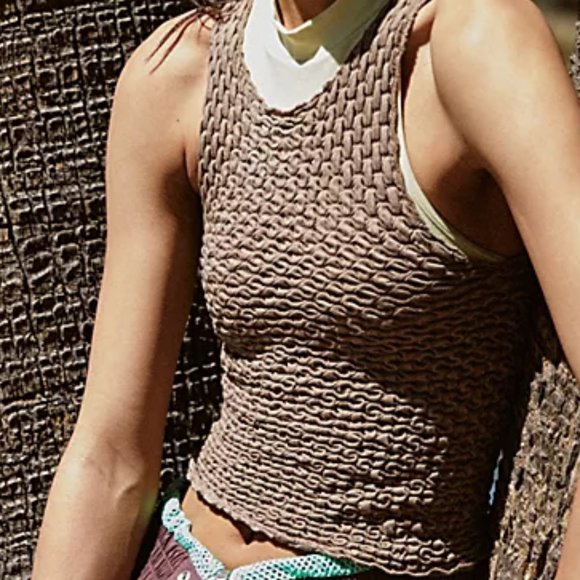 Free People Movement Nori Tank Hickory Taupe NWT - Picture 3 of 4